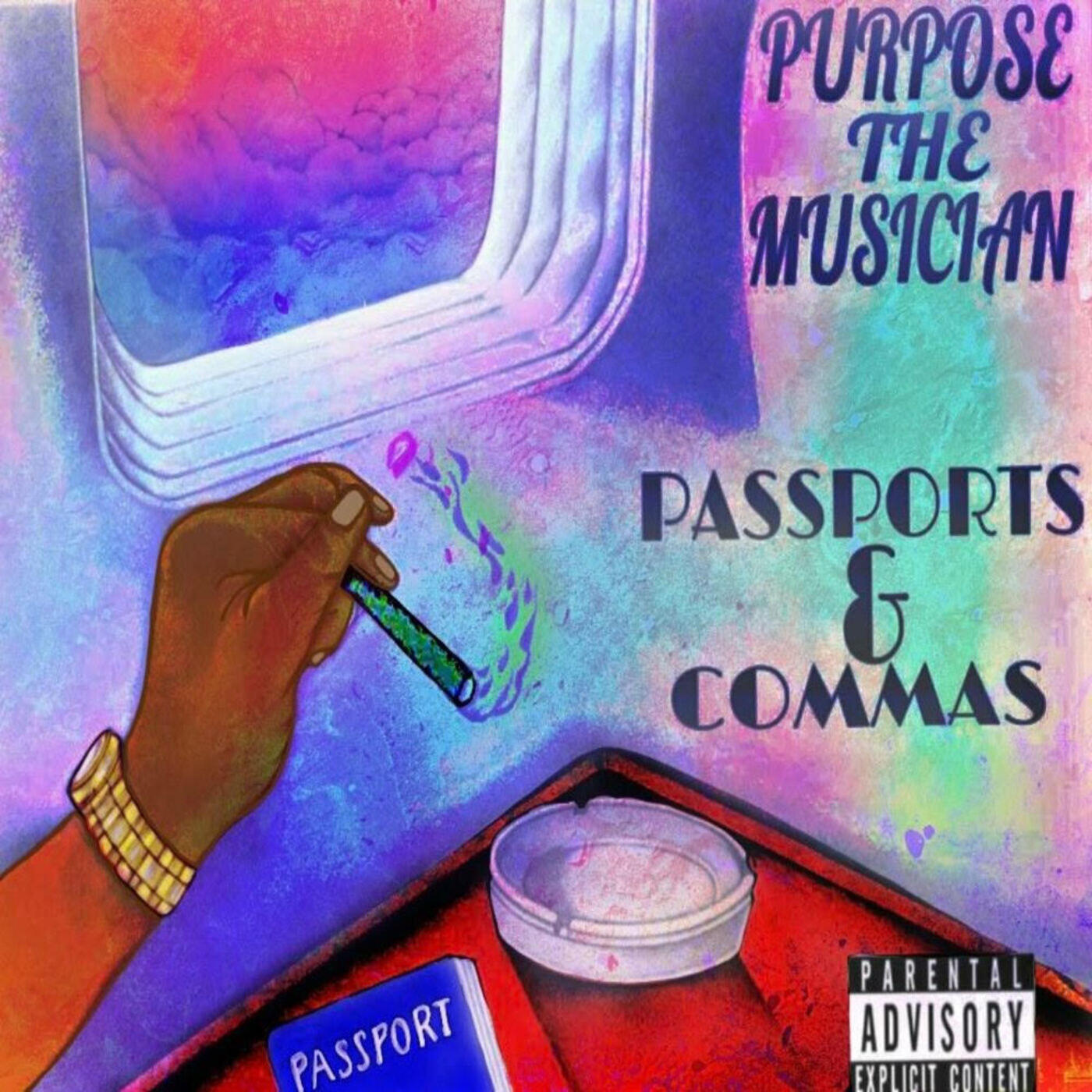 PURPOSE THE MUSICIAN DELIVERS WITH PASSPORTS AND COMMAS
